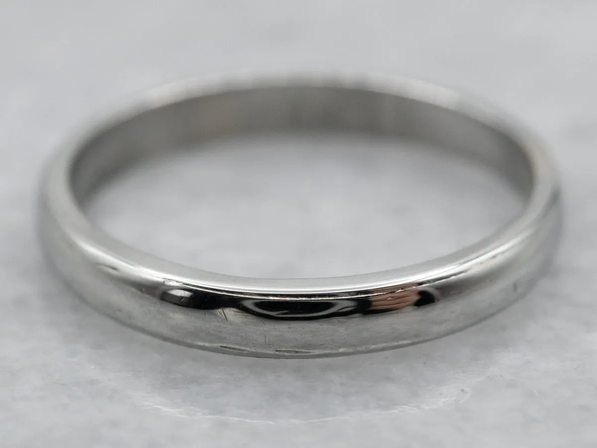 18K White Gold Classic Band