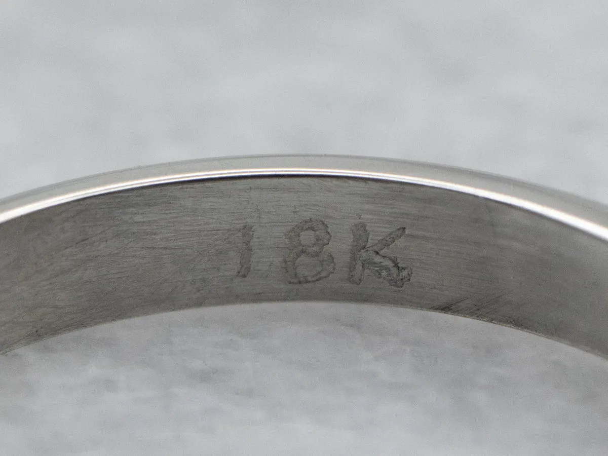 18K White Gold Classic Band