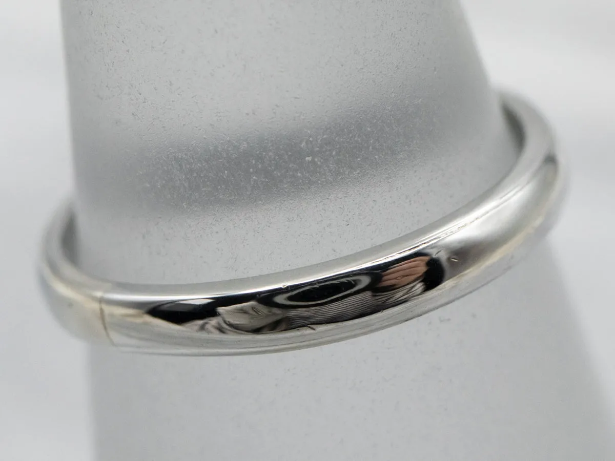 18K White Gold Classic Band