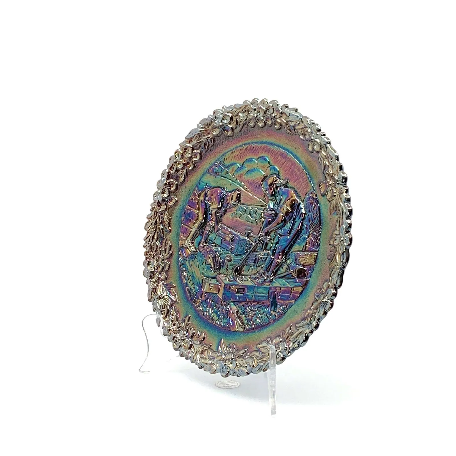 1981 Fenton Glass Collector Plate No. 12 In The Annual Series Early Craftsman of English America
