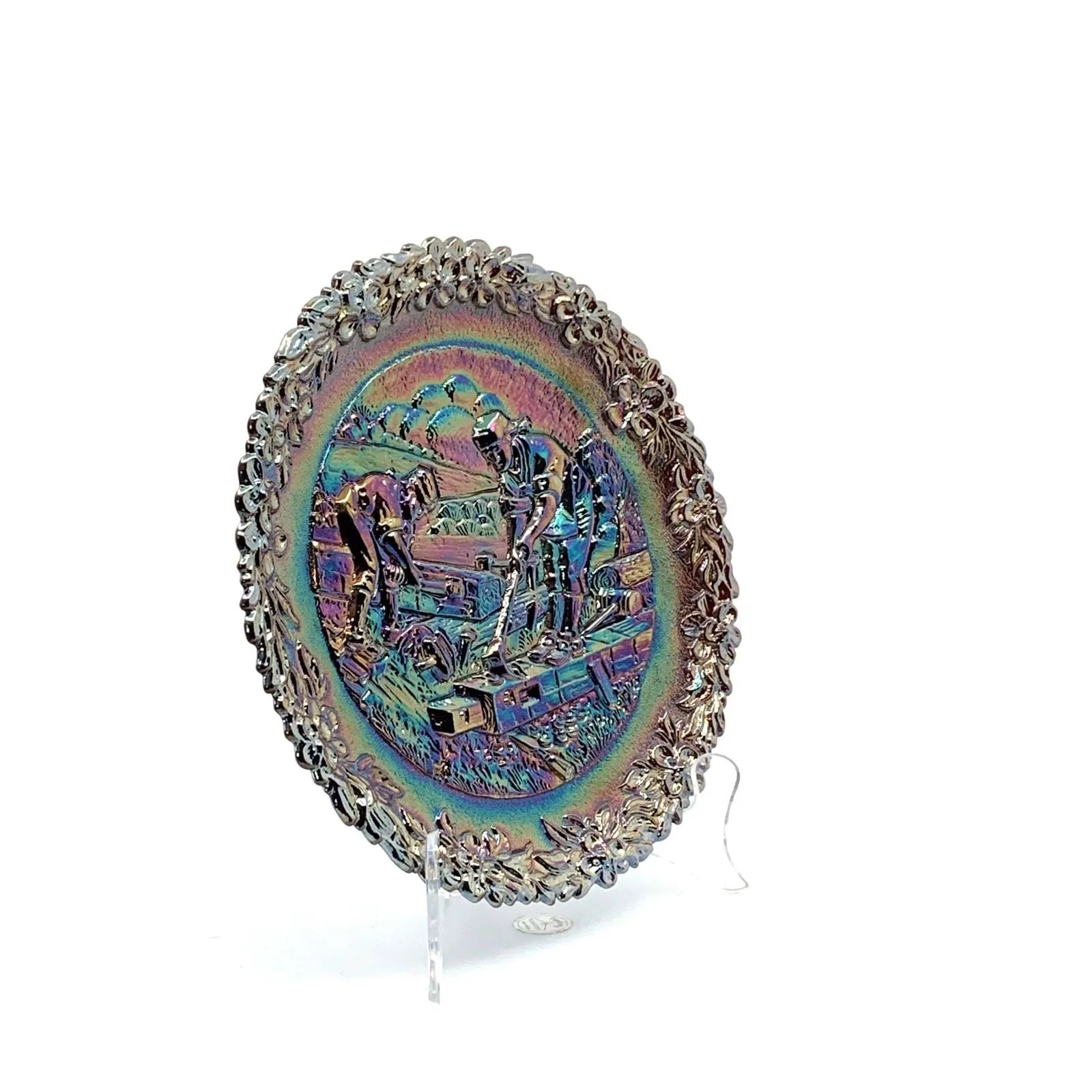 1981 Fenton Glass Collector Plate No. 12 In The Annual Series Early Craftsman of English America