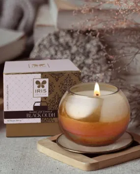 Amber Collection | Matka Candle Fragrance Black Oudh   | Single | 4 x 4 inches , 5 x 4 inches