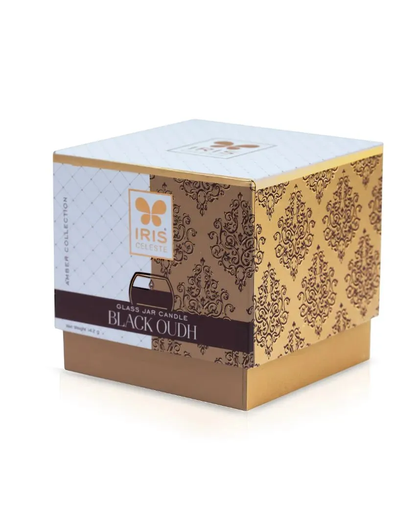 Amber Collection | Matka Candle Fragrance Black Oudh   | Single | 4 x 4 inches , 5 x 4 inches