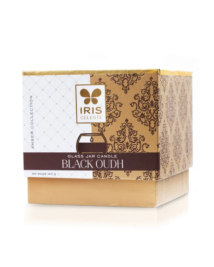 Amber Collection | Matka Candle Fragrance Black Oudh   | Single | 4 x 4 inches , 5 x 4 inches