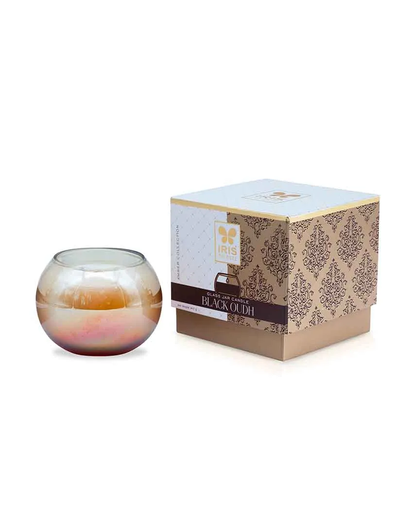 Amber Collection | Matka Candle Fragrance Black Oudh   | Single | 4 x 4 inches , 5 x 4 inches
