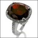 Anniversary 6.5 Oval Garnet Pave Ct Gallery Cubic Zirconia Cz Ring