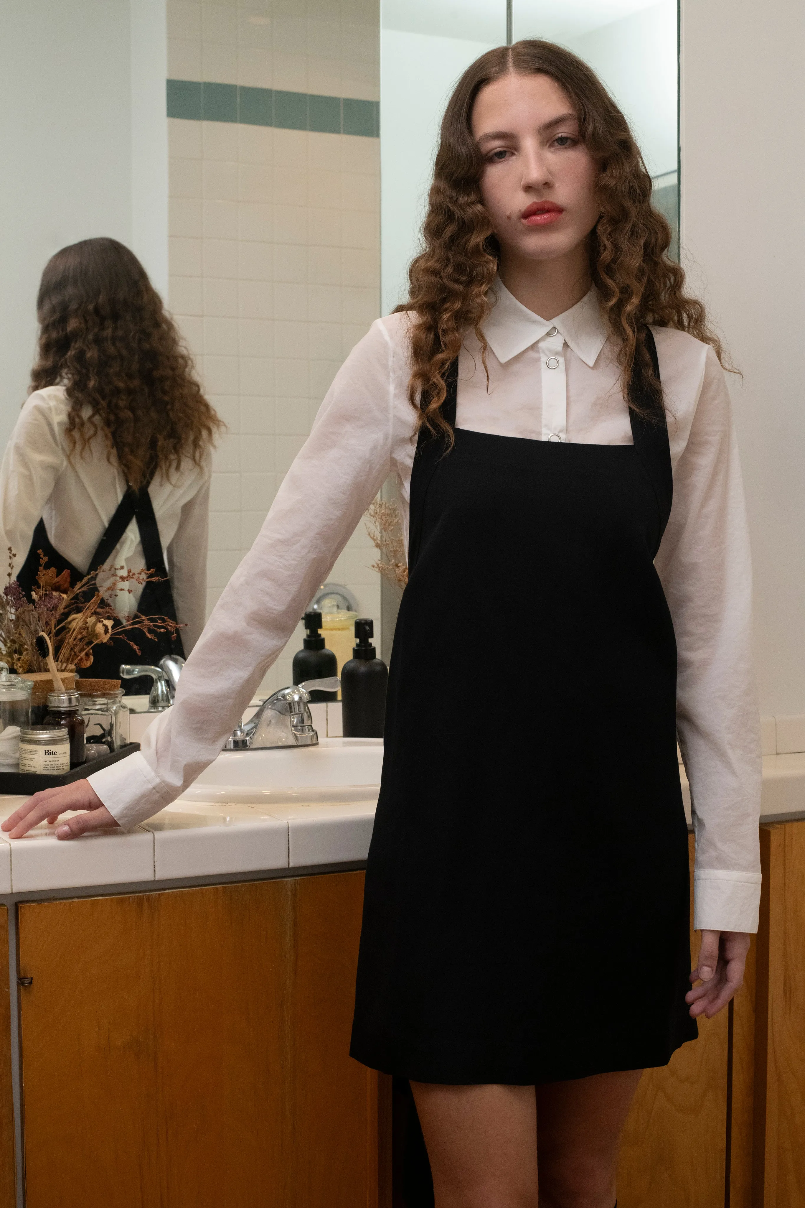 APRON TOP - FLUID SHANTUNG