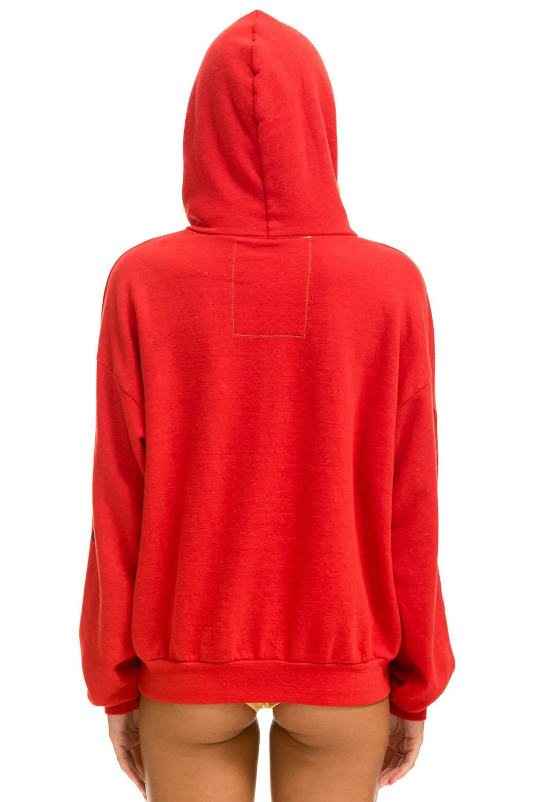AVIATOR NATION MILL VALLEY RELAXED PULLOVER HOODIE - RED
