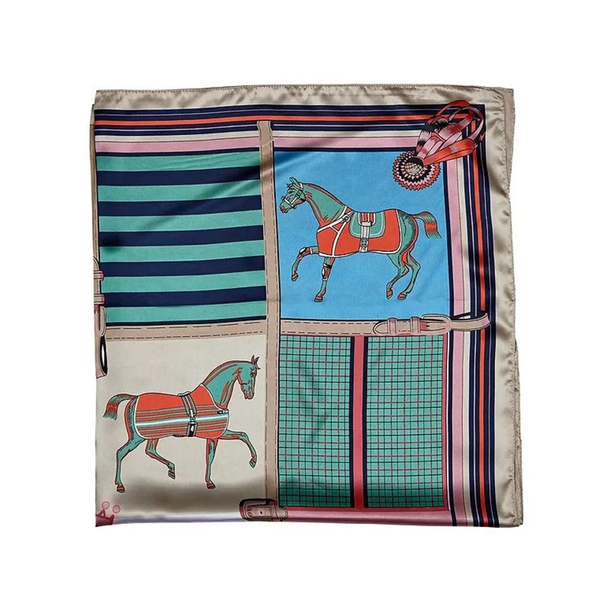 AWST Int'l Horse in Blankets Silky Scarf