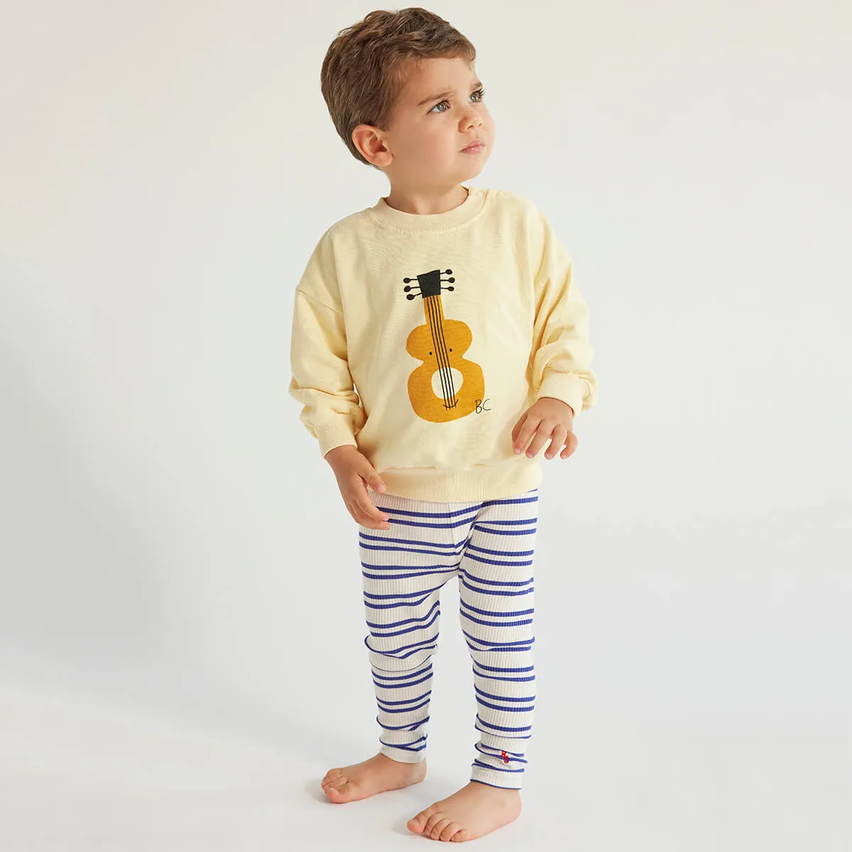 Baby Blue Stripes Leggings by Bobo Choses - Last Ones In Stock - 3-12 Months