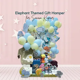 Baby Moo Elephant Themed Sonam's Vayu 30 Pcs Luxury Gift Hamper Blue - 0-12M Sizes Available