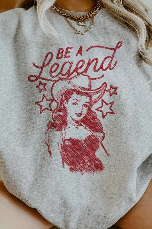 Be A Legend Western Country Oversized Sweatshirt
