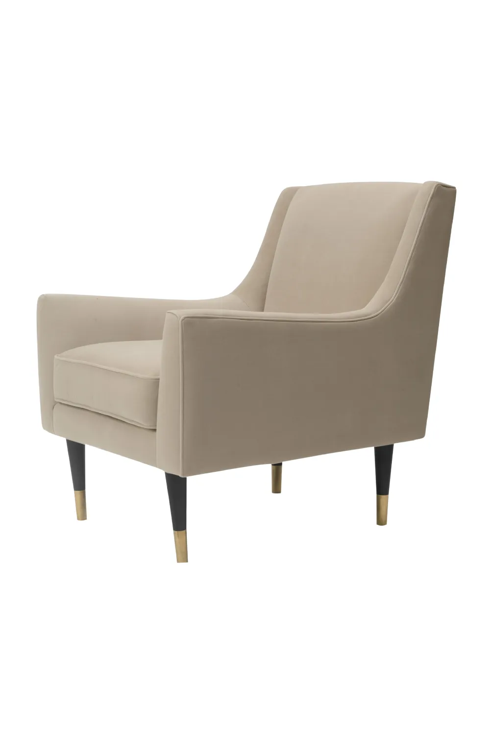 Beige Velvet Lounge Chair | Liang & Eimil Conte