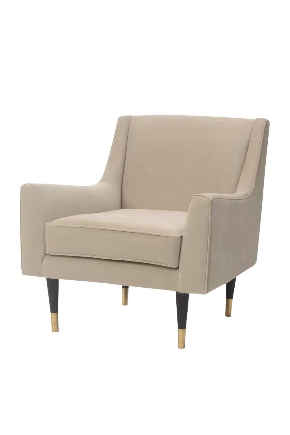 Beige Velvet Lounge Chair | Liang & Eimil Conte