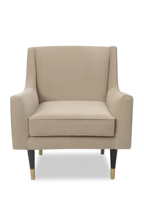 Beige Velvet Lounge Chair | Liang & Eimil Conte