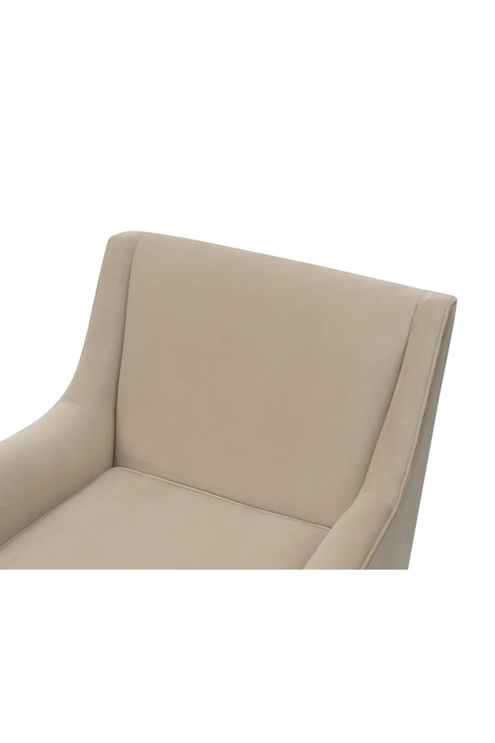 Beige Velvet Lounge Chair | Liang & Eimil Conte