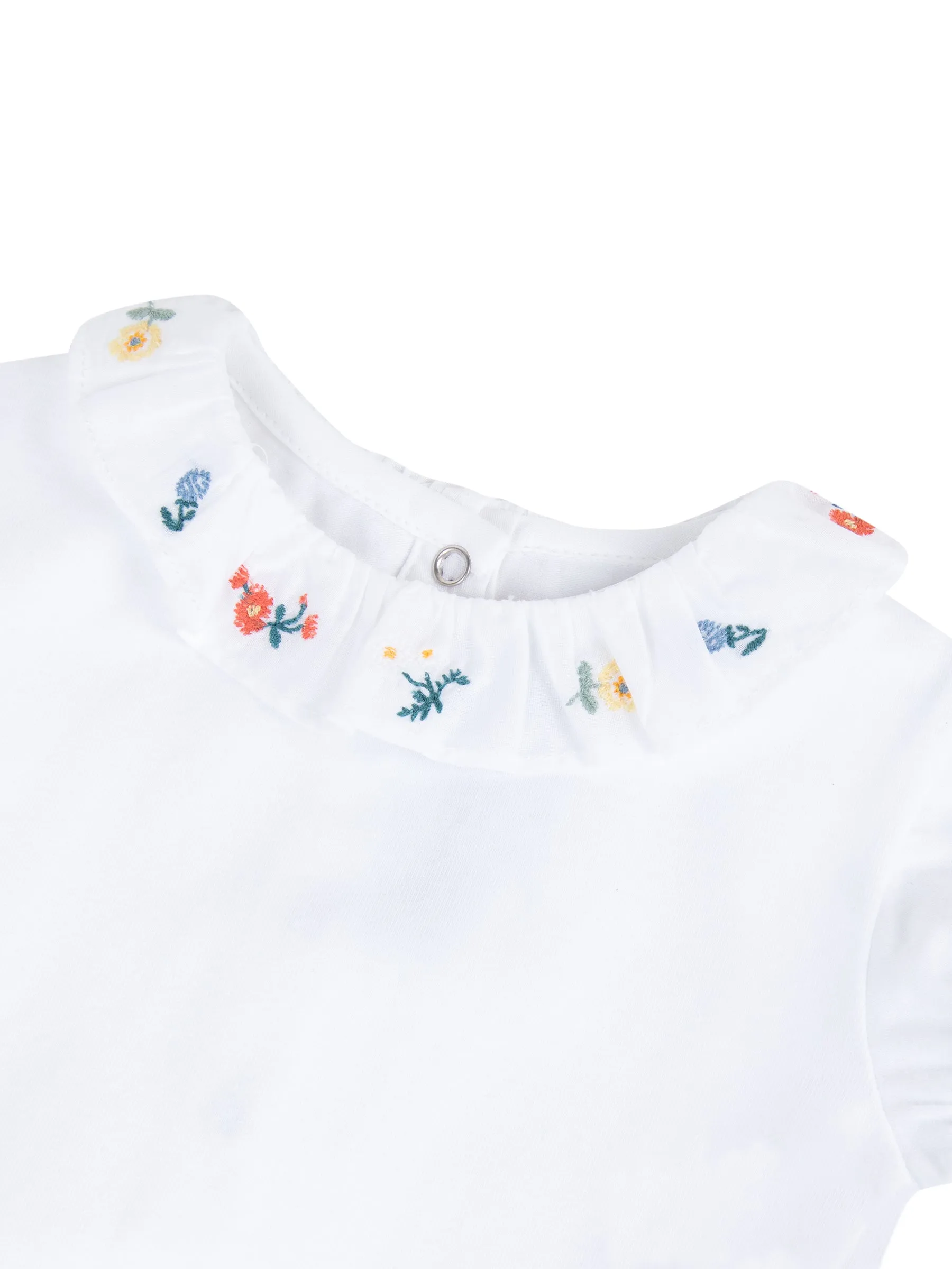Bodysuit - Orangeade jersey with embroidered collar