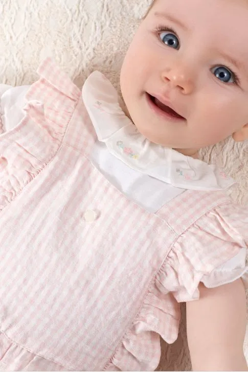 Bodysuit - White jersey with embroidery