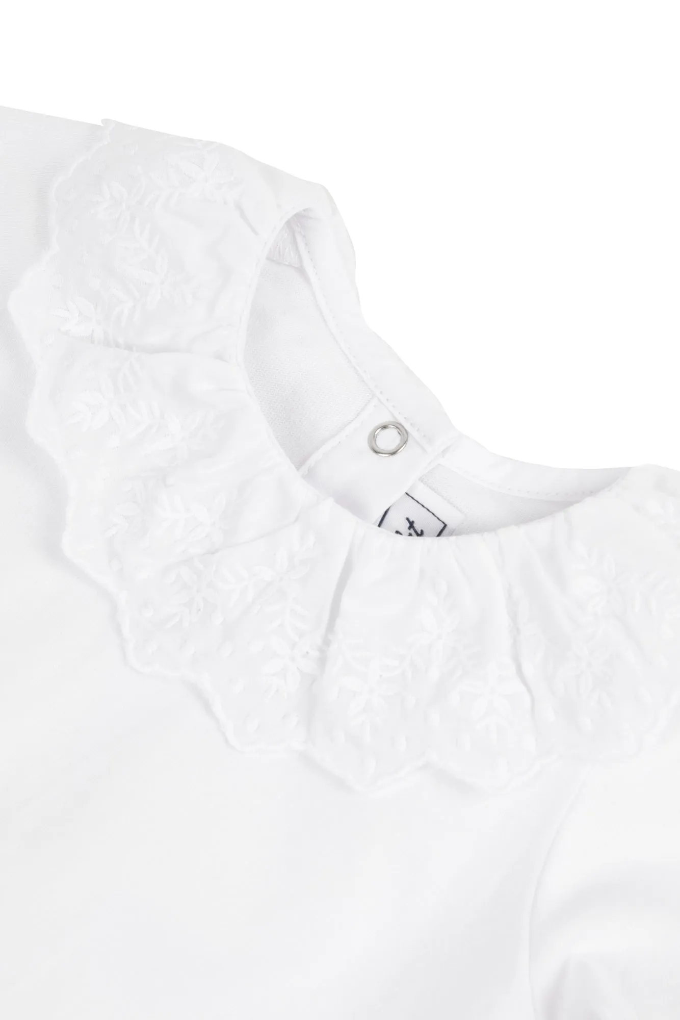 Bodysuit - White Ruffled Frill Collar