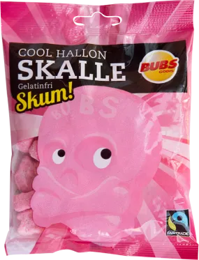 BUBS Cool Raspberry Sour Skulls 90g