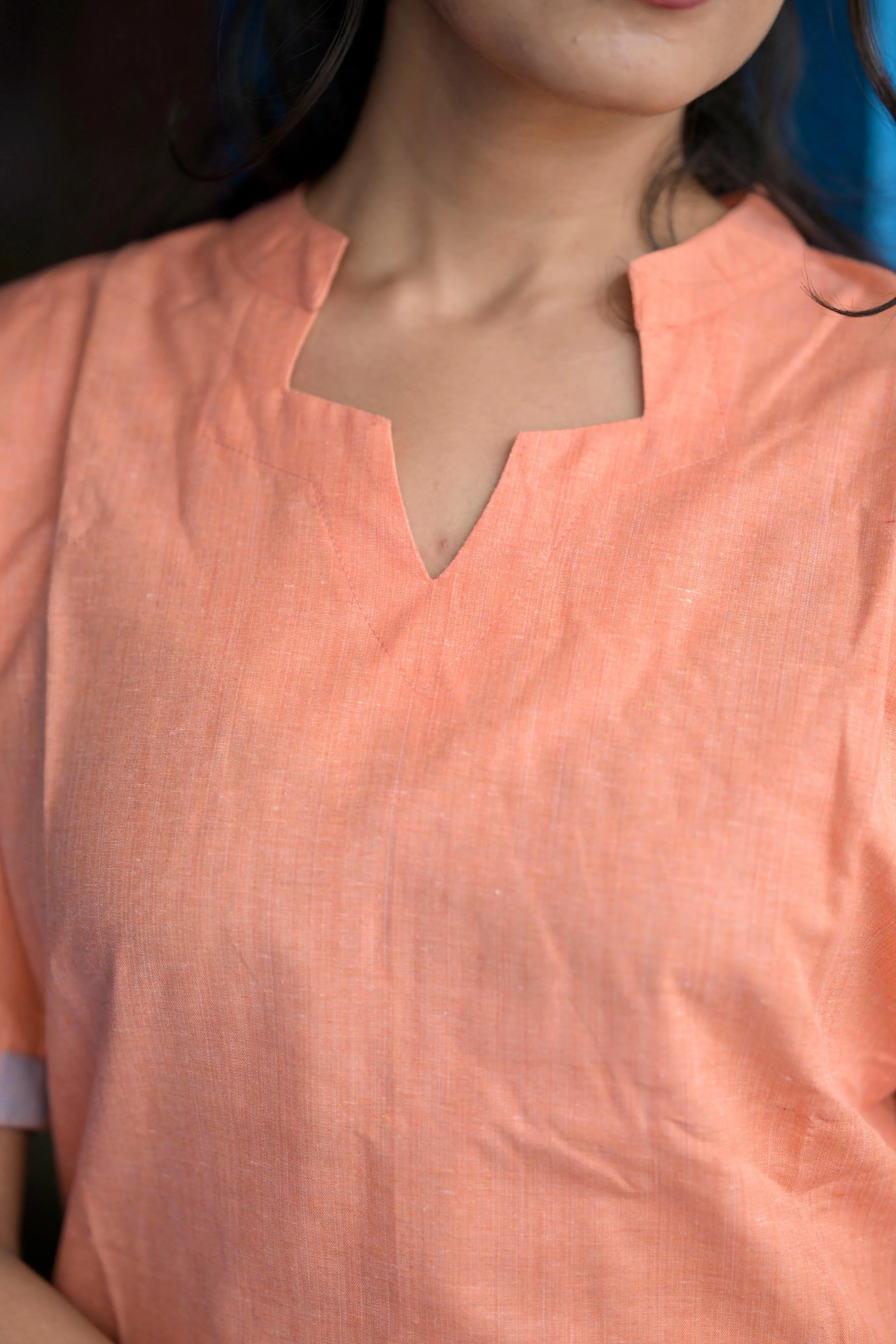 Budget Buys #17 -  Cotton blend handwoven kurta set orange