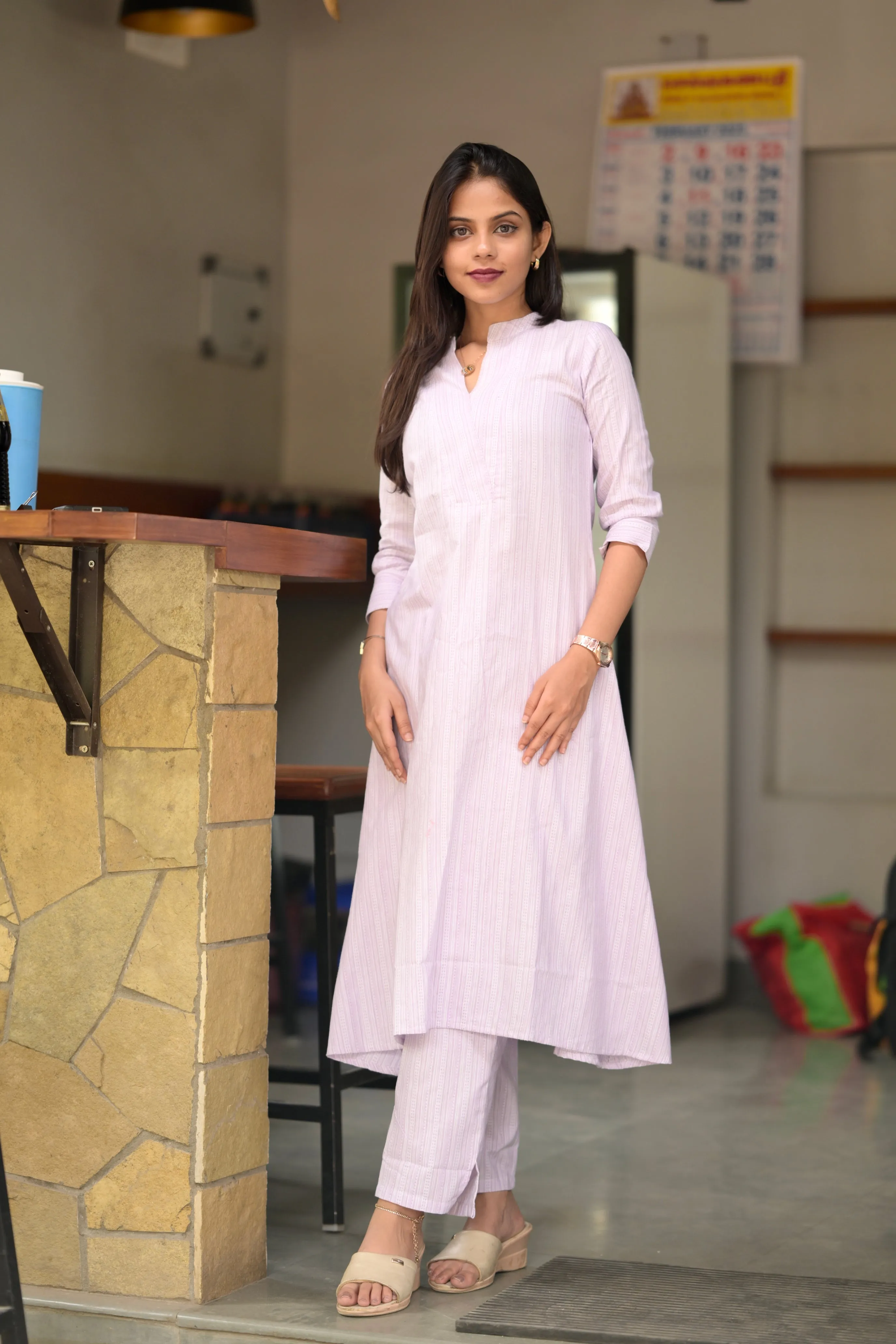 Budget Buys #18 - Cotton blend A line kurta set in lavender