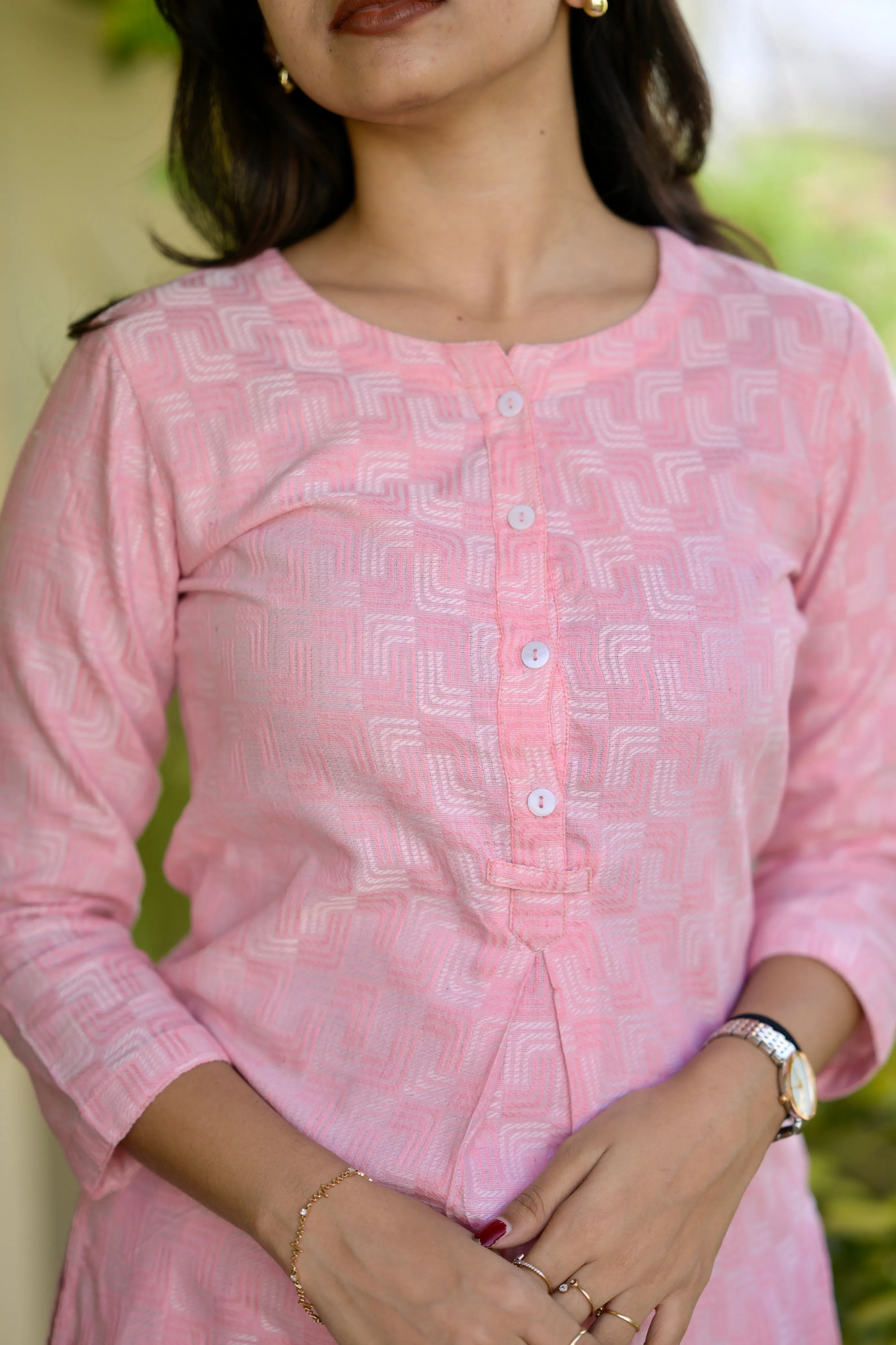 Budget Buys #19 - cotton blend kurta set in baby pink