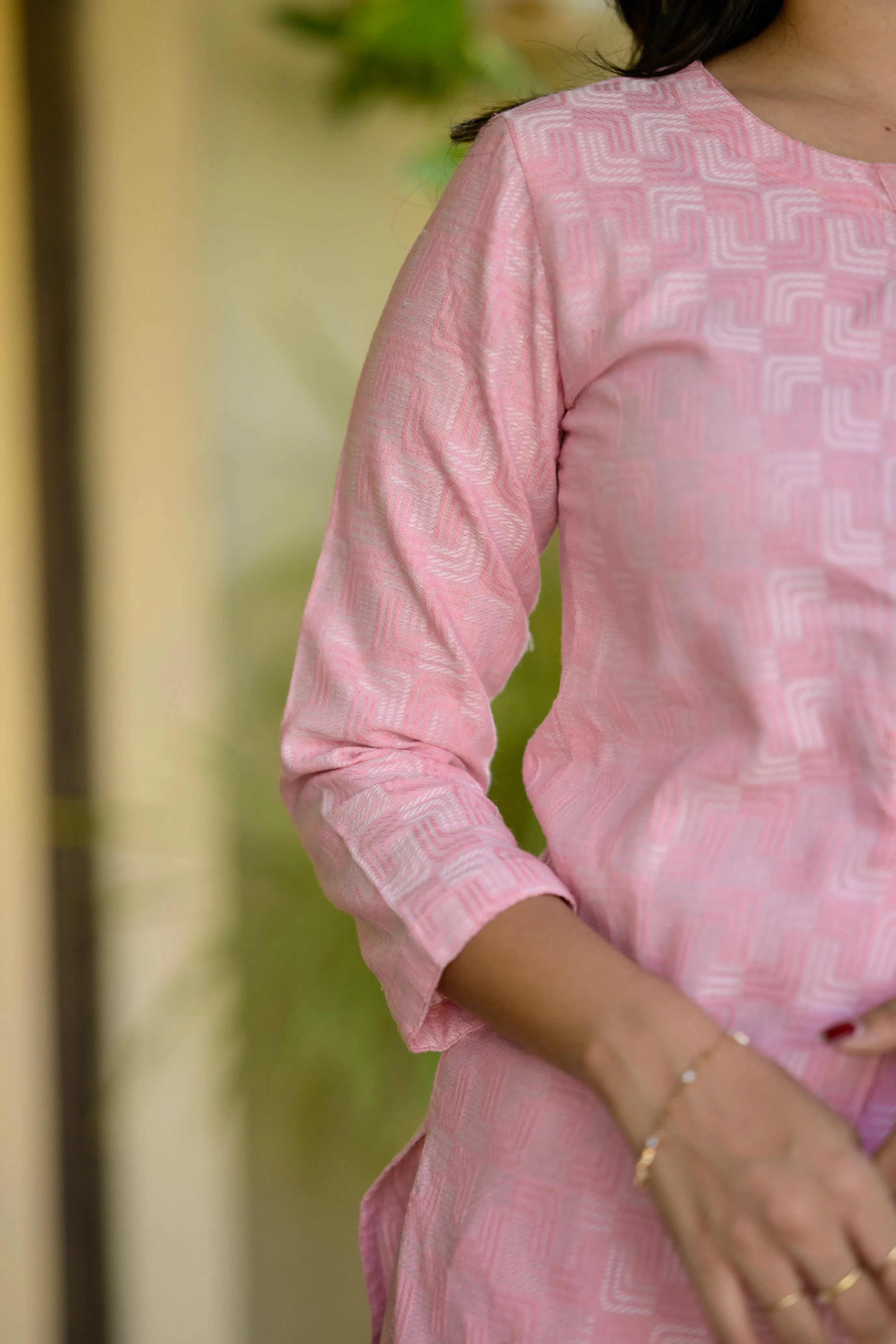 Budget Buys #19 - cotton blend kurta set in baby pink