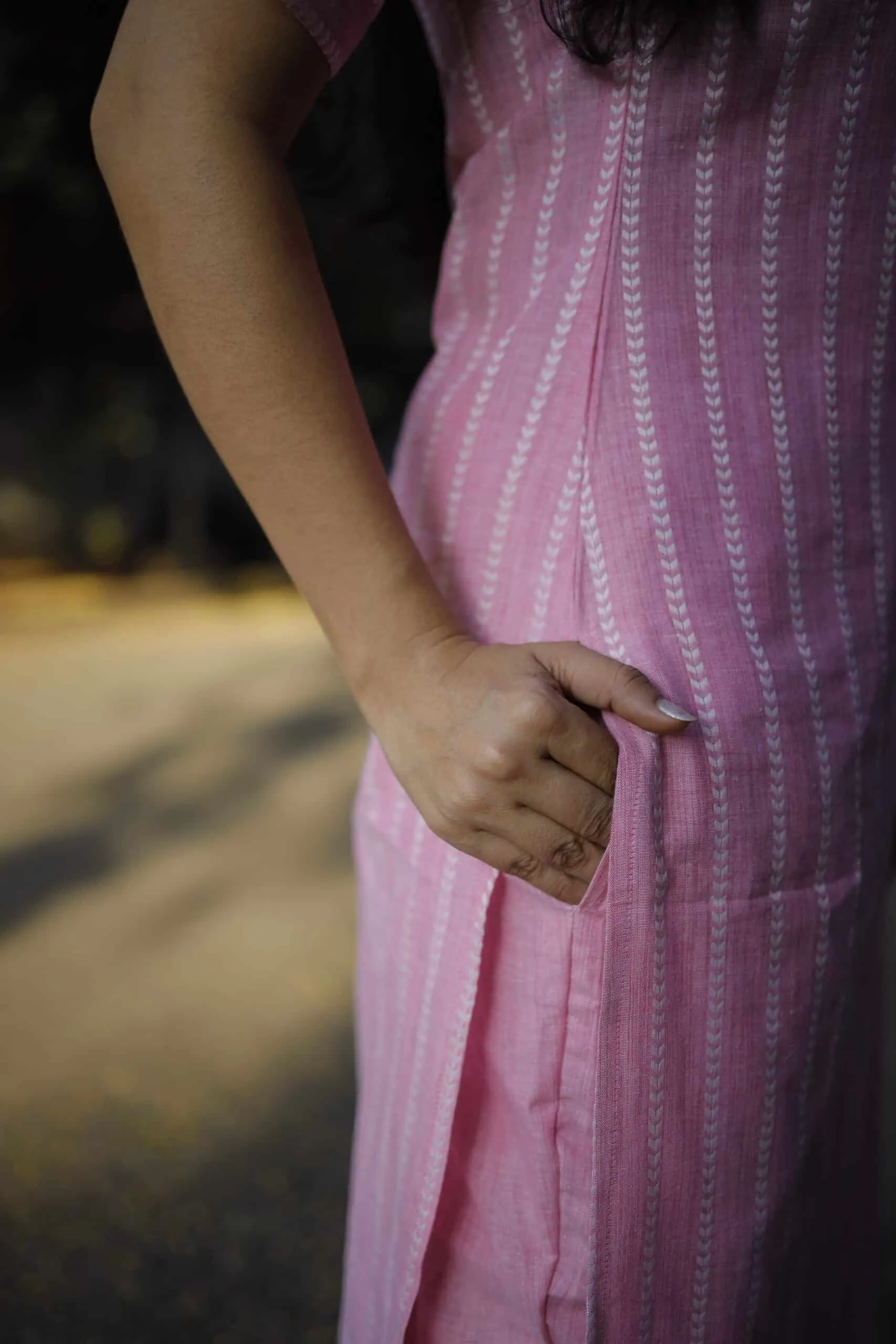 Budget Buys #7 - Cotton blend handwoven kurta set in powder pink