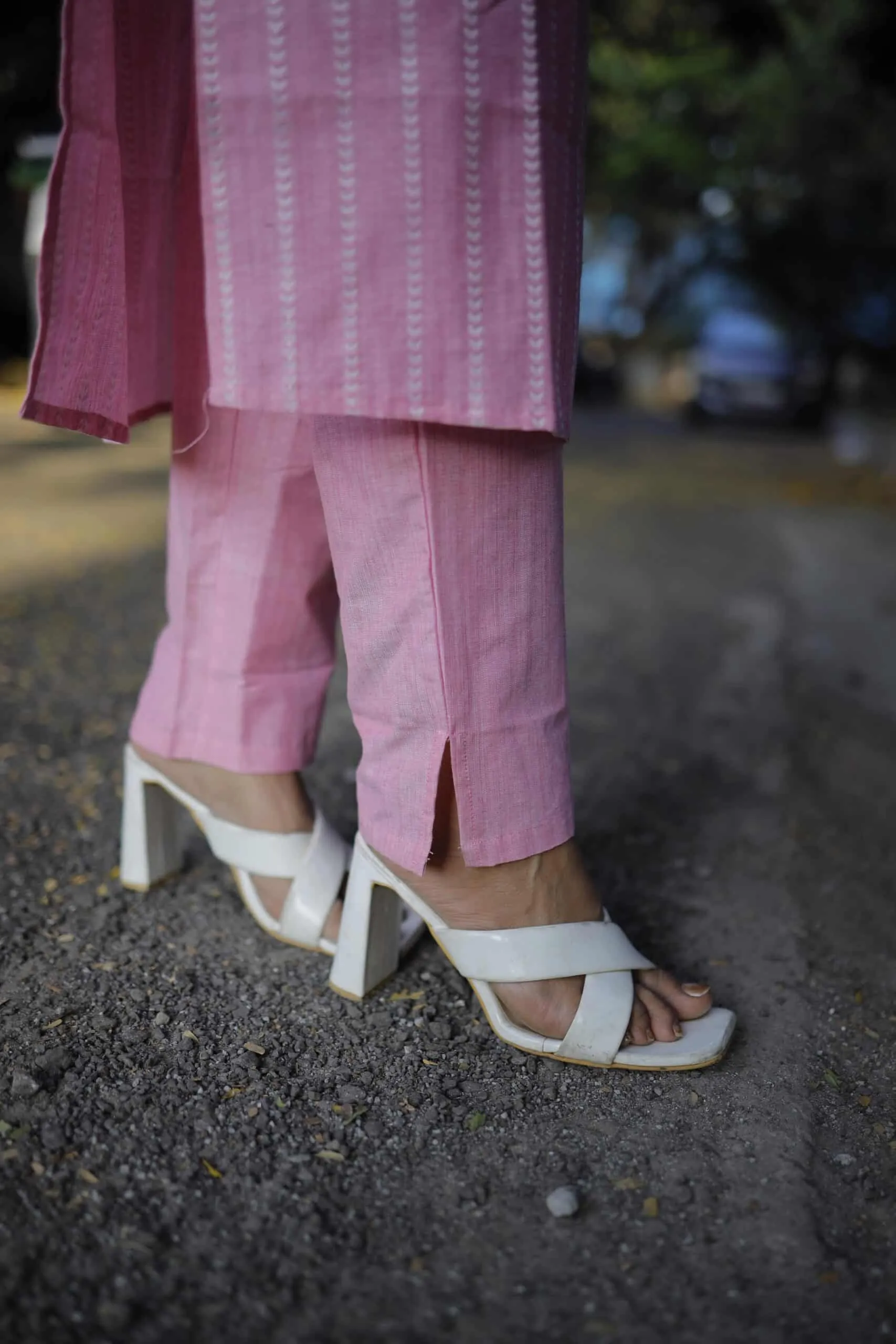 Budget Buys #7 - Cotton blend handwoven kurta set in powder pink