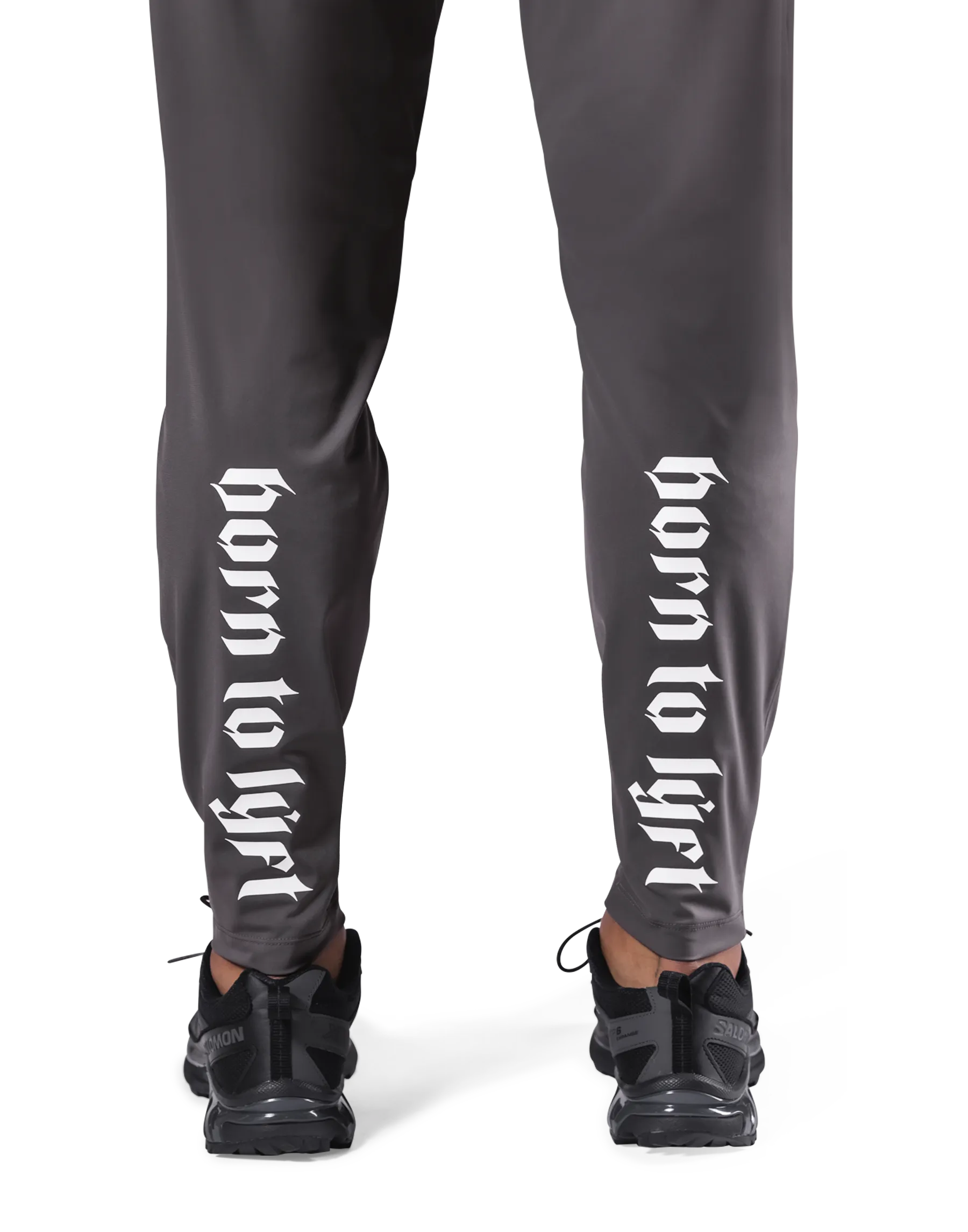 Calf Logo Stretch Slim Straight Pants - D.Grey