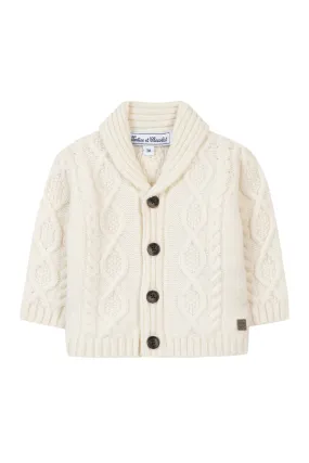 Cardigan - Mother-of-pearl with shawl collar