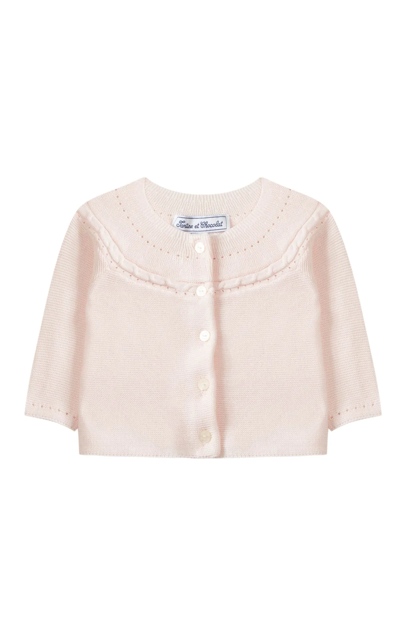 Cardigan - Pale pink cotton