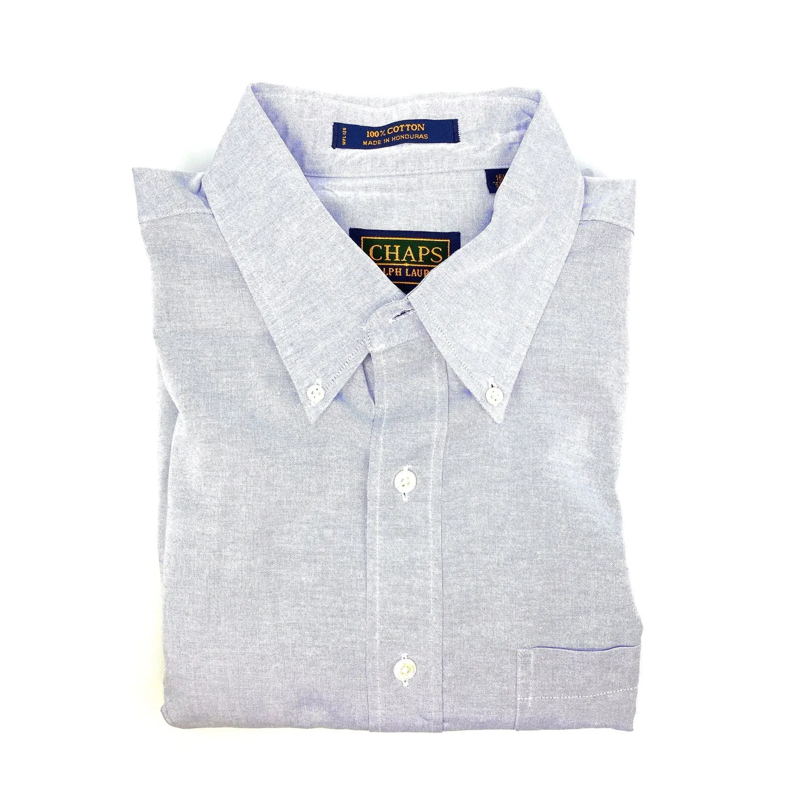 Chaps Ralph Lauren Mens Size XL Dress Shirt Blue Button Down Long Sleeve
