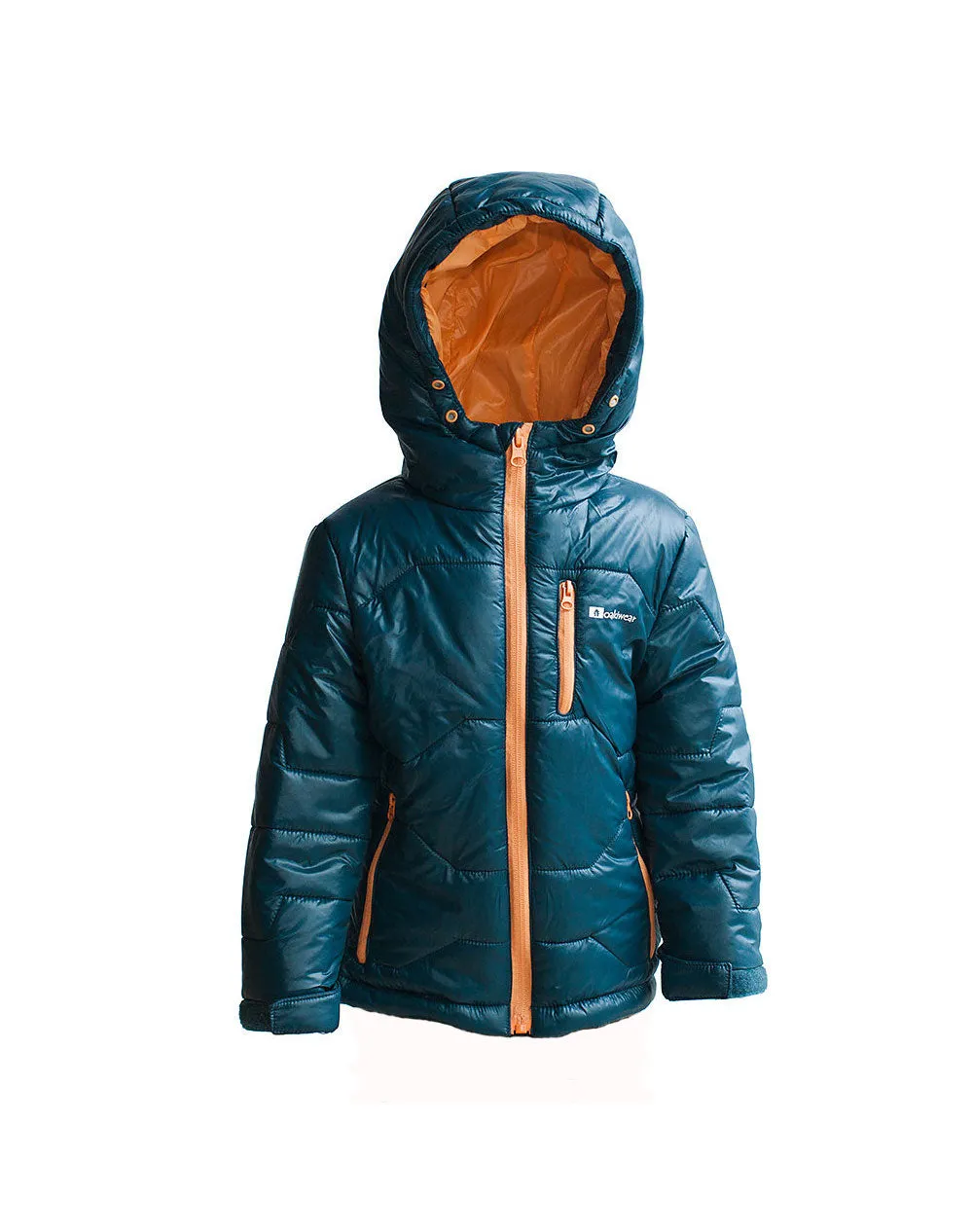 CHILDREN’S WINTER PUFFY JACKET, DARK BLUEORANGE