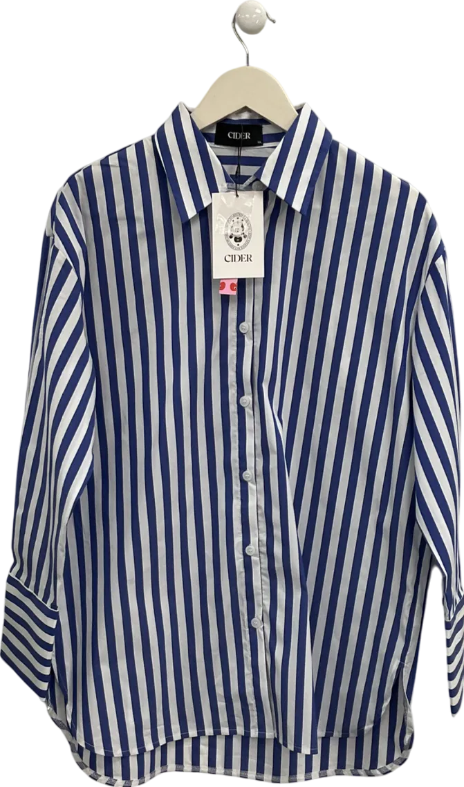 Cider Blue Striped Shirt UK XS