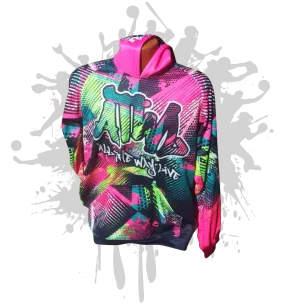 Complex Hoody Unisex PINK/NEON GREEN