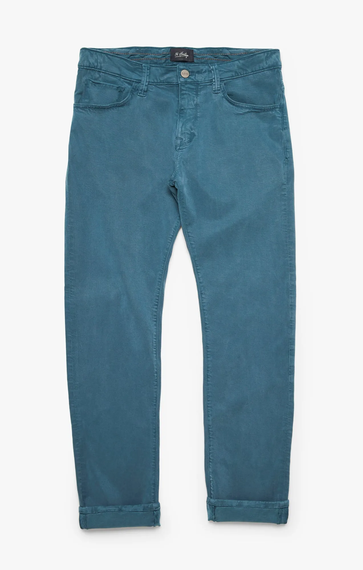 Cool Tapered Leg Pants In Blue Fusion Brushed Twill