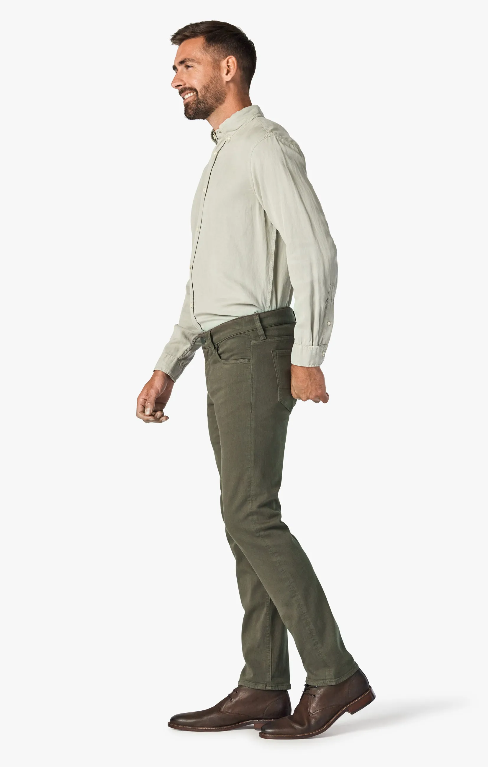 Stylish Comfortable Green Tapered Leg Pants