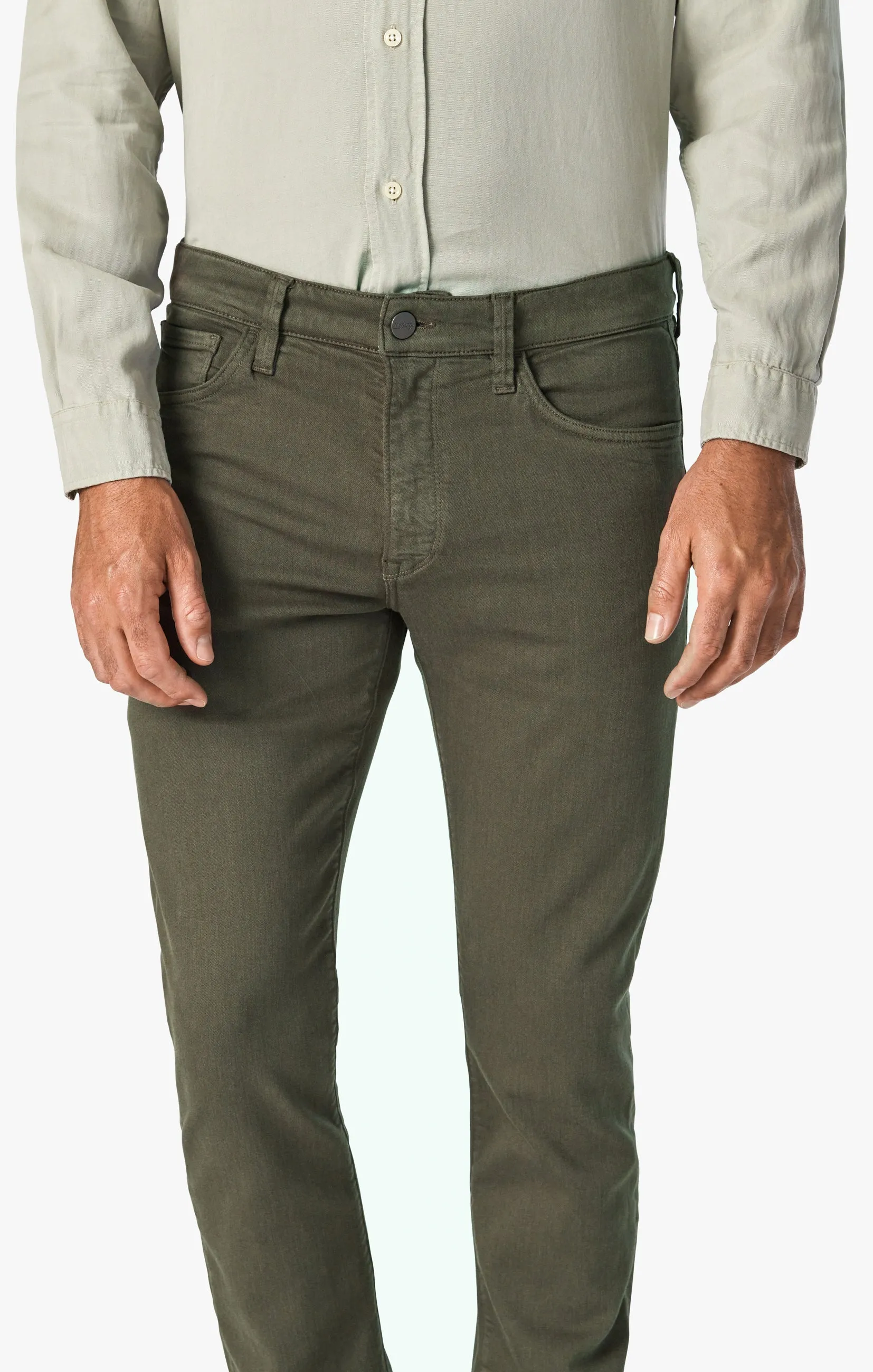 Stylish Comfortable Green Tapered Leg Pants