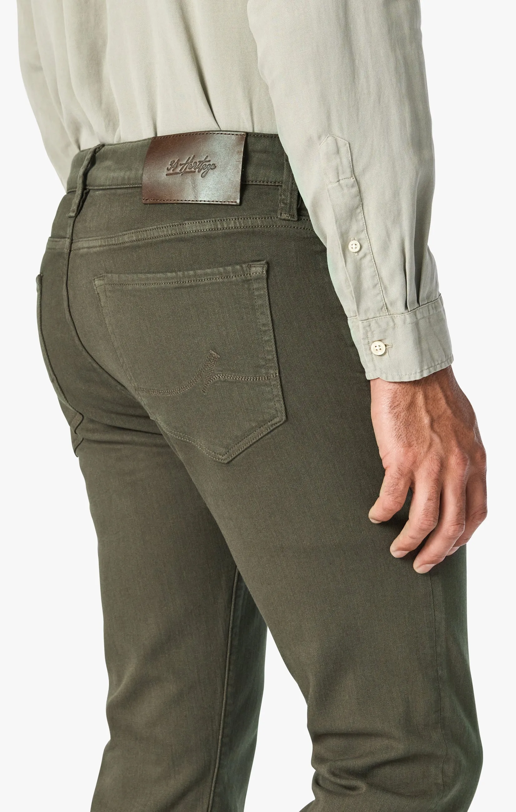 Stylish Comfortable Green Tapered Leg Pants