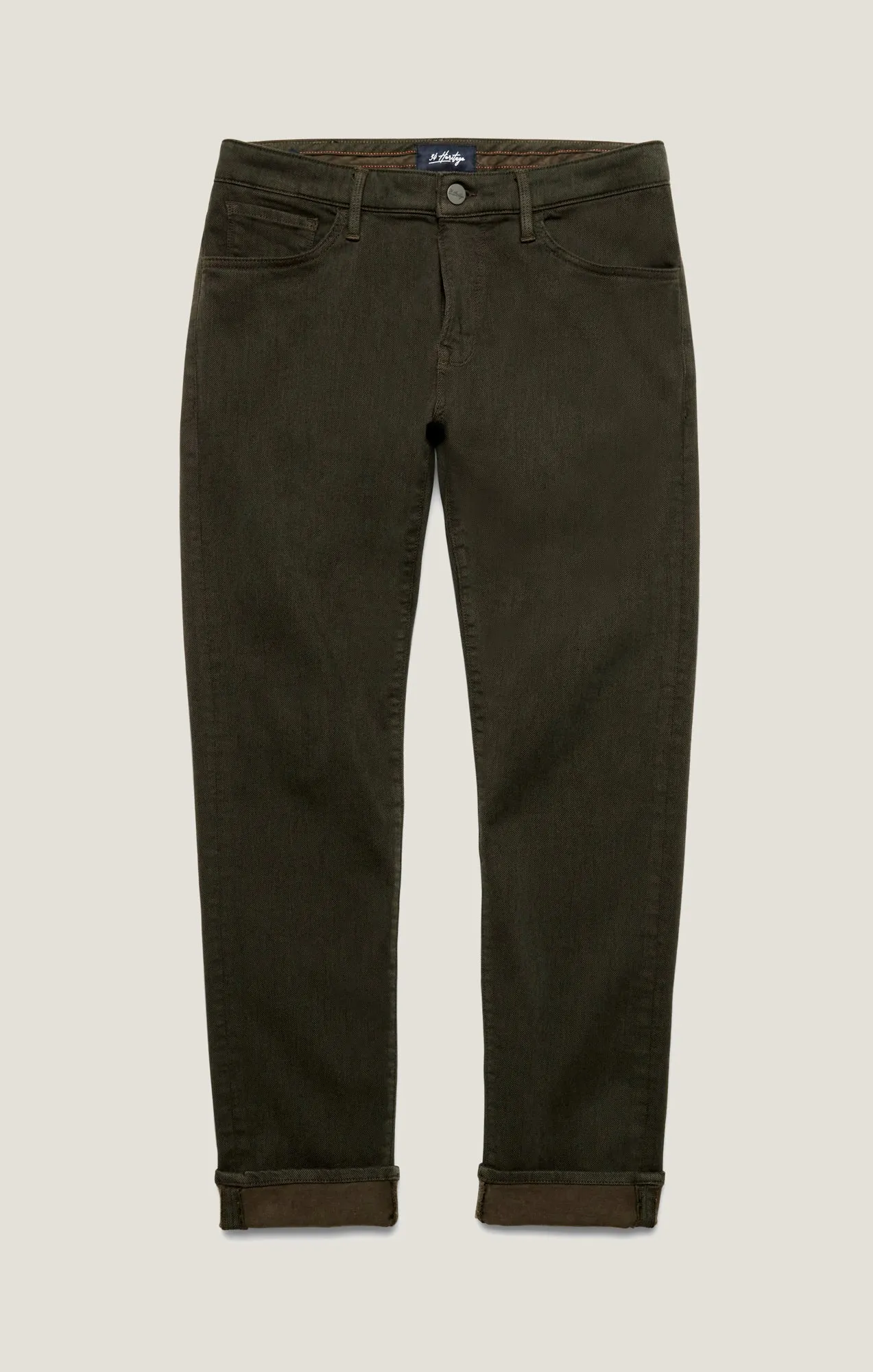 Cool Tapered Leg Pants in Rifle Green Diagonal