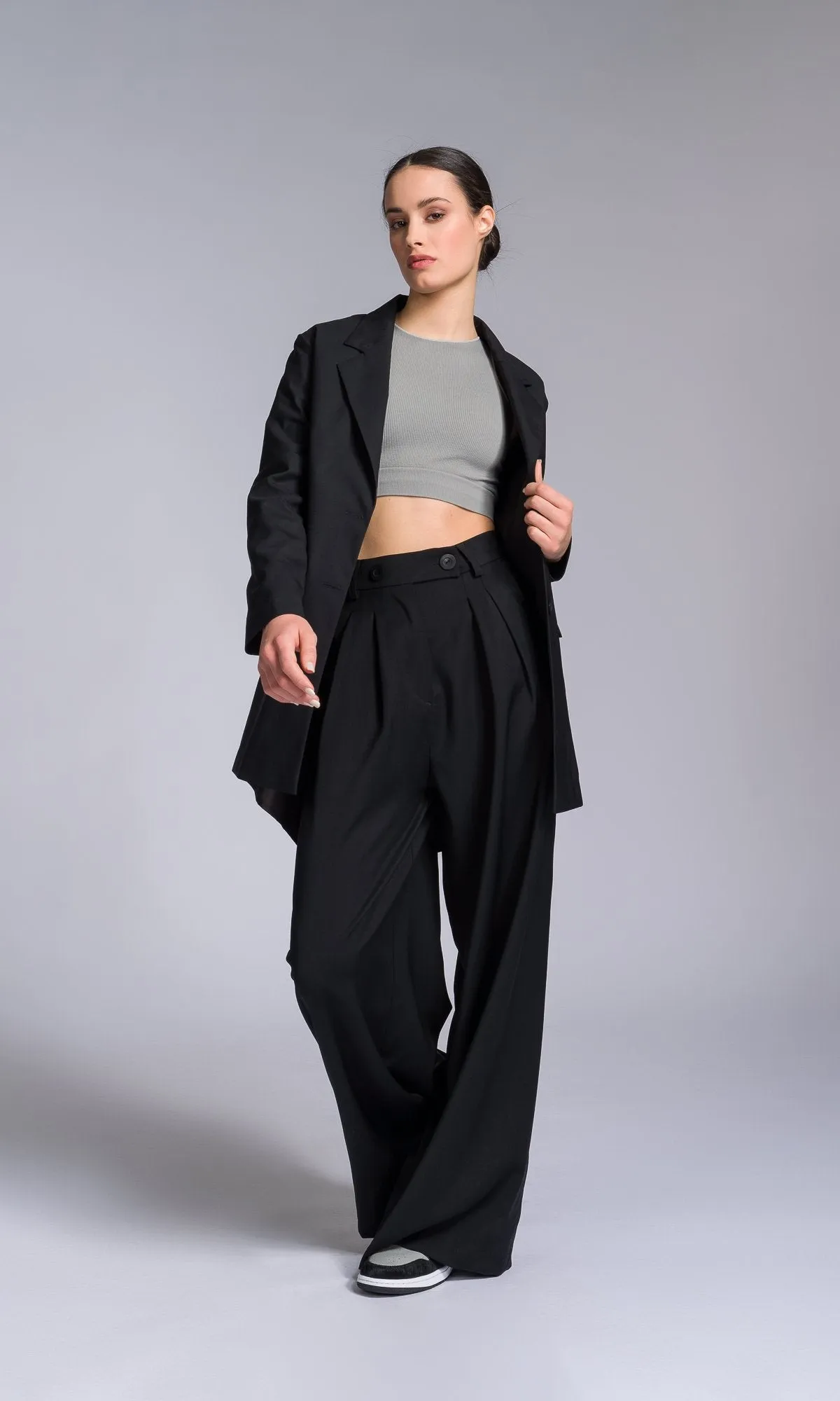 Cool Wool Tuck Pants