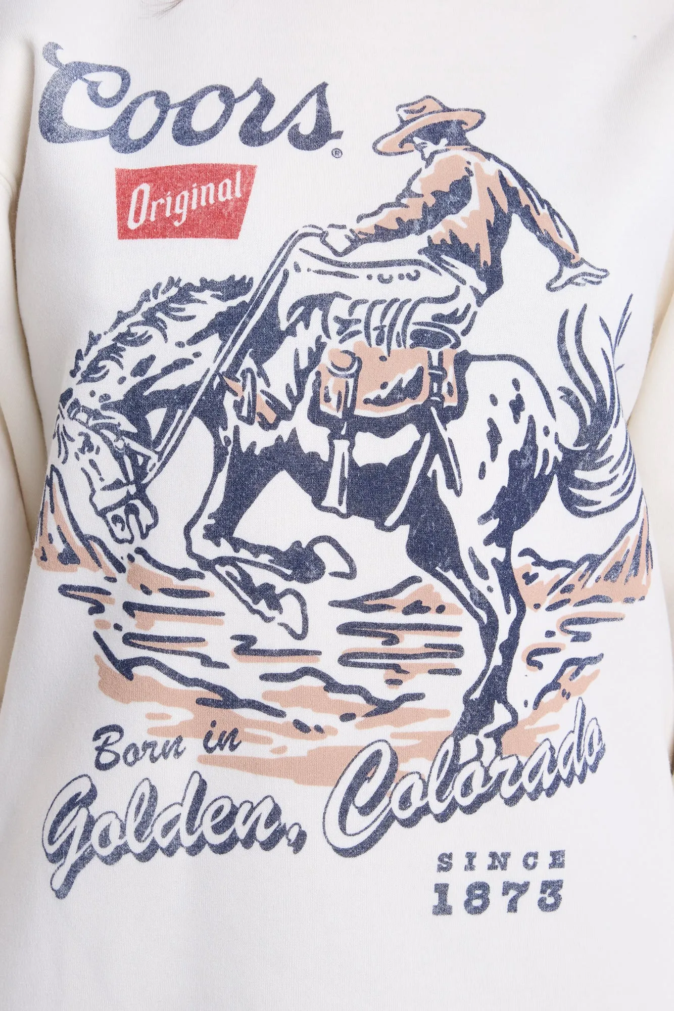 Coors Cowboy Graphic Crew Neck Sweatshirt