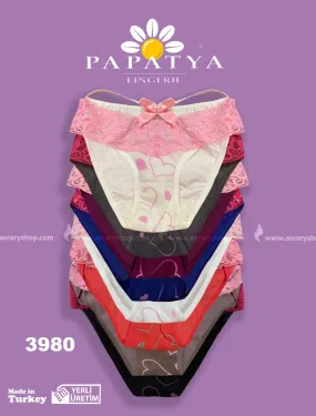 Cotton with Lace Panty 3980