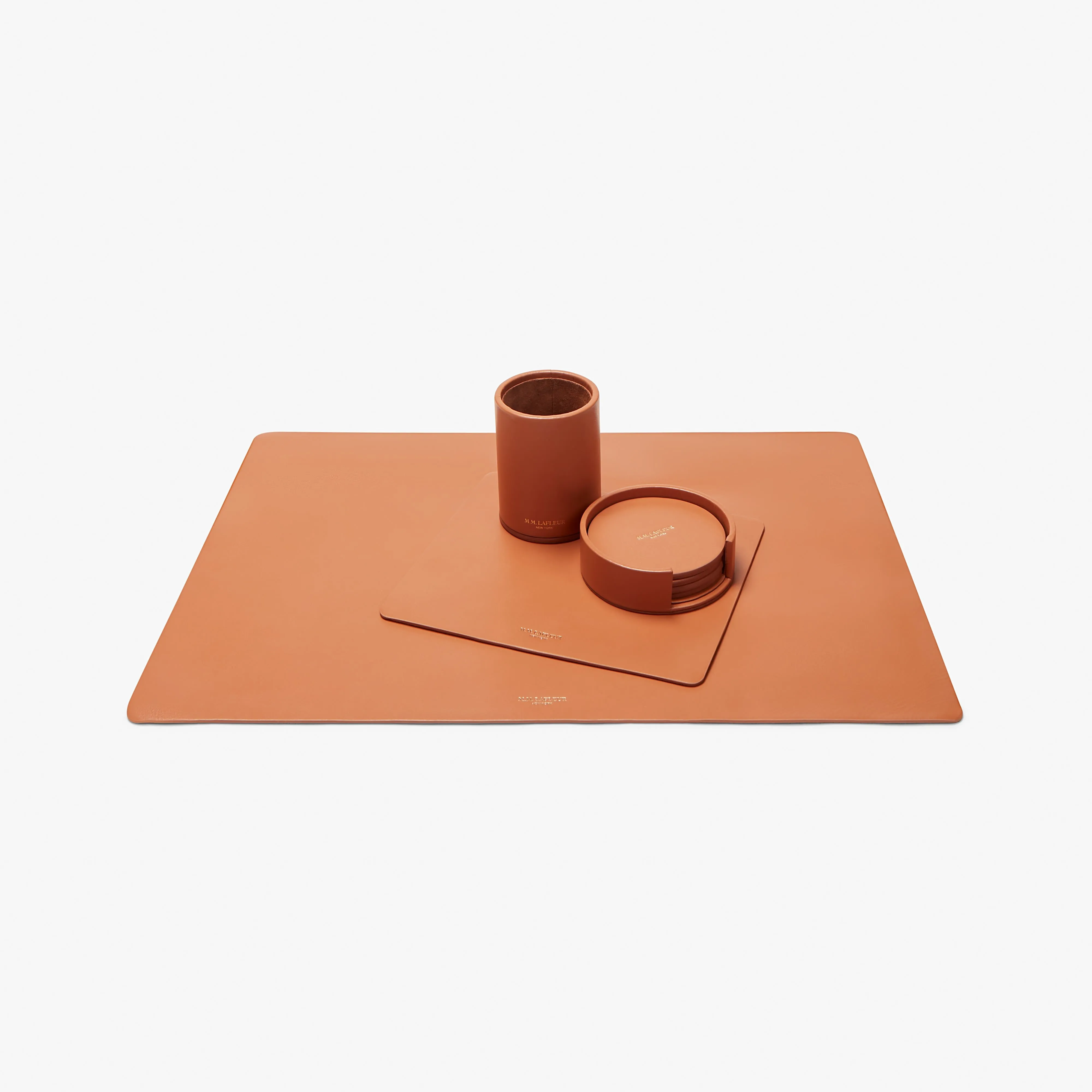 Desk Blotter - Leather :: Caramel