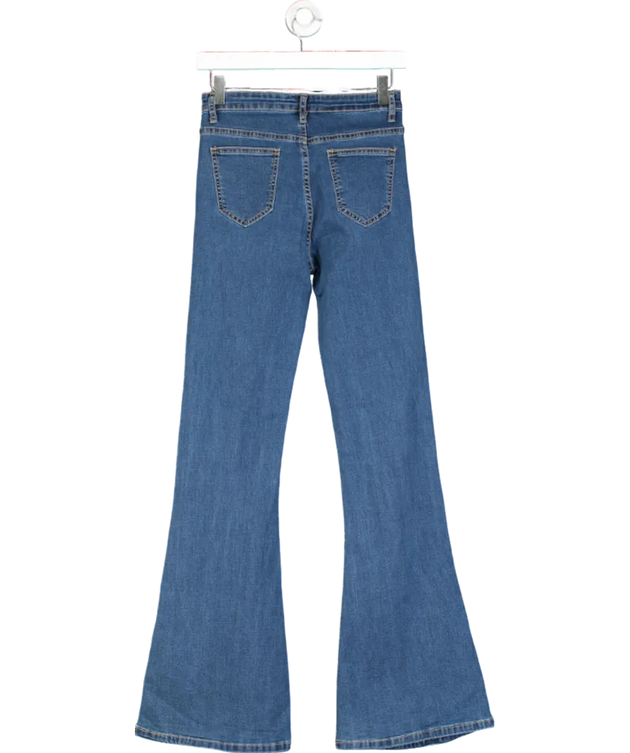 Edikted Blue Skinny Flare Jeans UK S