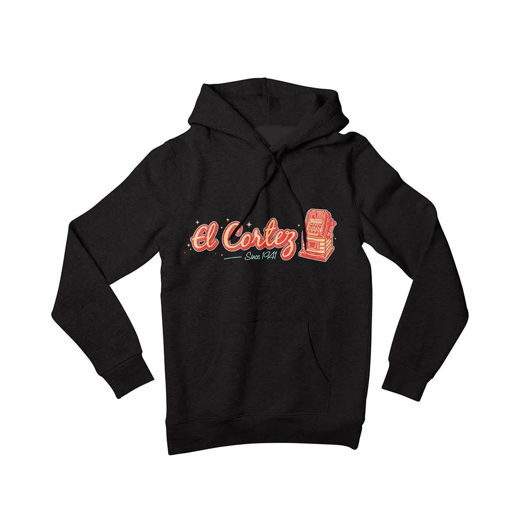El Cortez Retro Slot Black Hoodie