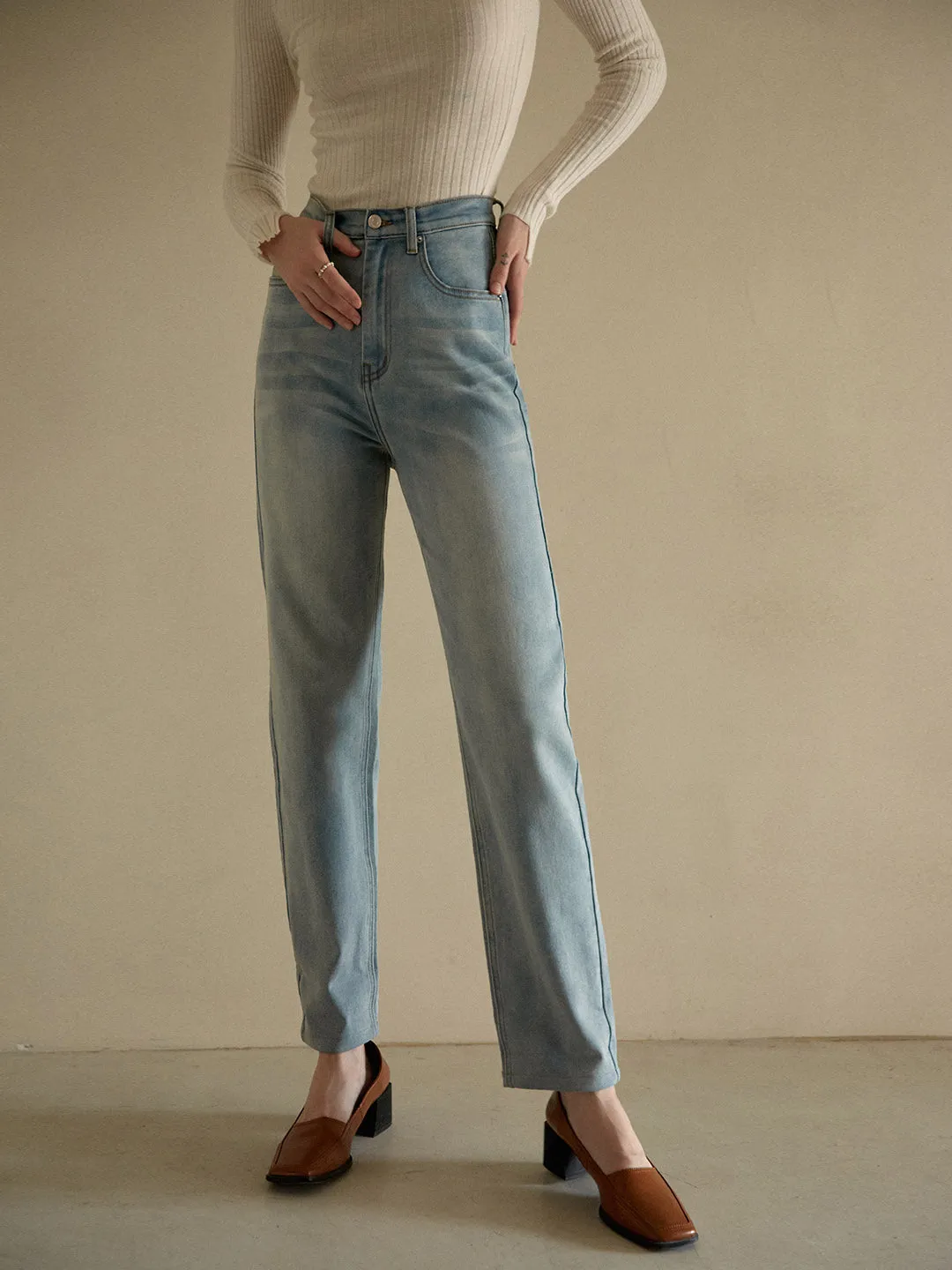 【Final Sale】Evelyn Cotton Jeans