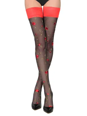 FIORELLA Rose Italian Tulle Thigh Highs